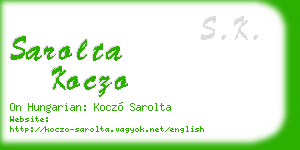 sarolta koczo business card