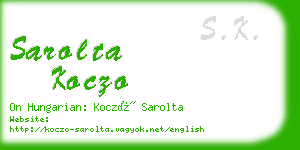 sarolta koczo business card